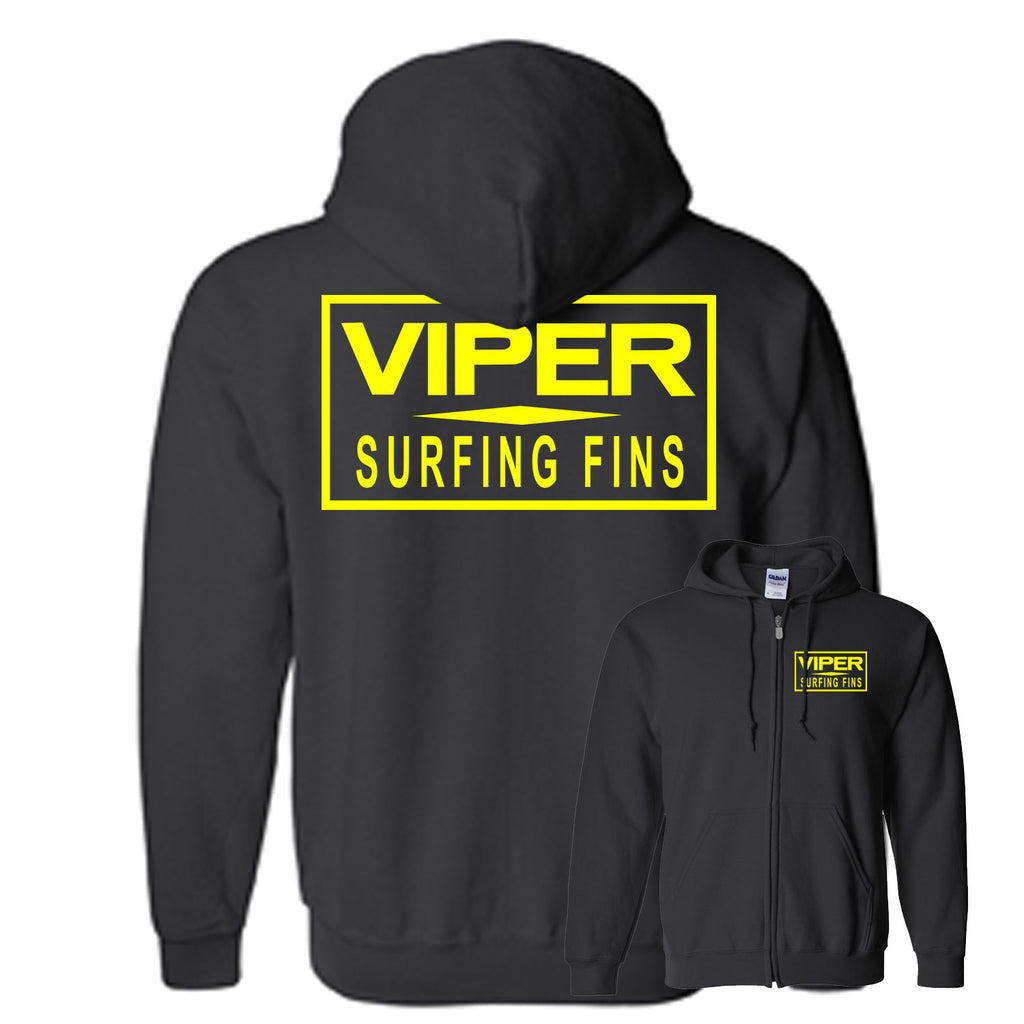 Viper Zip Hooded Sweatshirt - Black / Yellow - 2XL