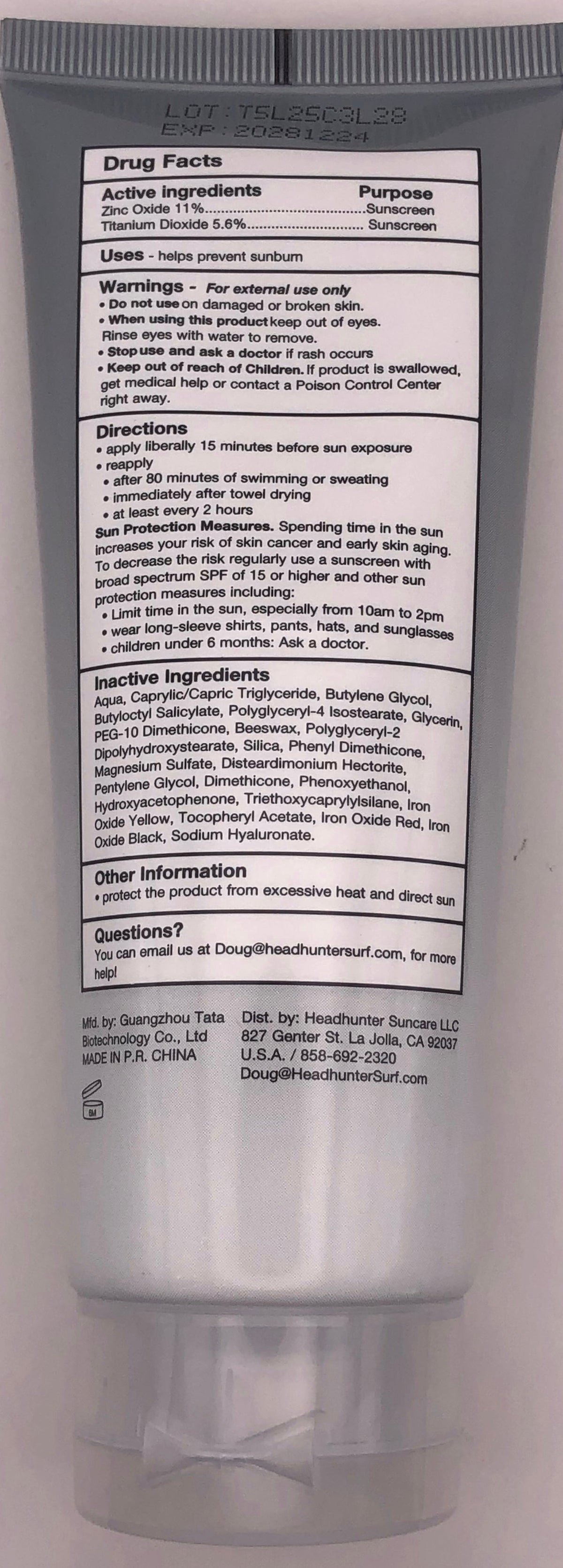 Headhunter SPF 50 Mineral Sunscreen Cream - Tinted Light Brown - additional view