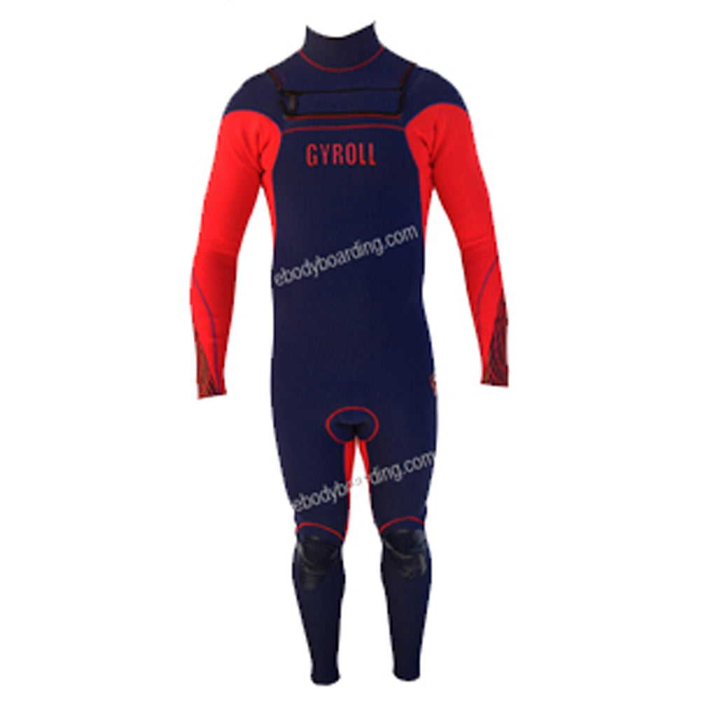 Mike Stewart Gyroll LS 3/2mm Fullsuit - Navy/Red - Size S