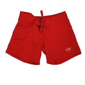 Girls Youth Junior Guard Shortie Shorts Navy & Red