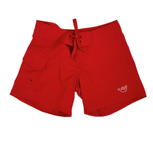 Girls Youth Junior Guard Shortie Shorts Navy & Red