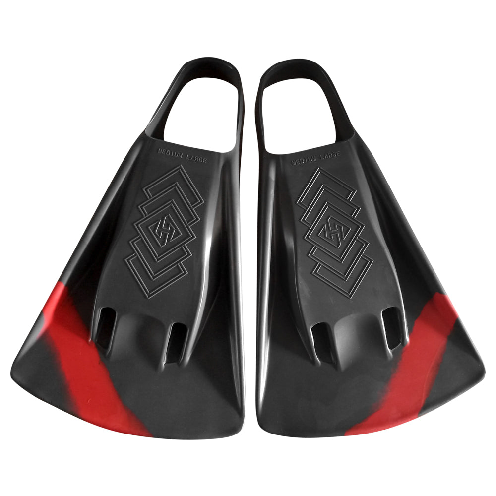 Hubboards Dubb Zero Swimfins Dark Grey/Red