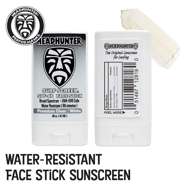 Headhunter SPF 45 Mineral Face Stick - Clear/White