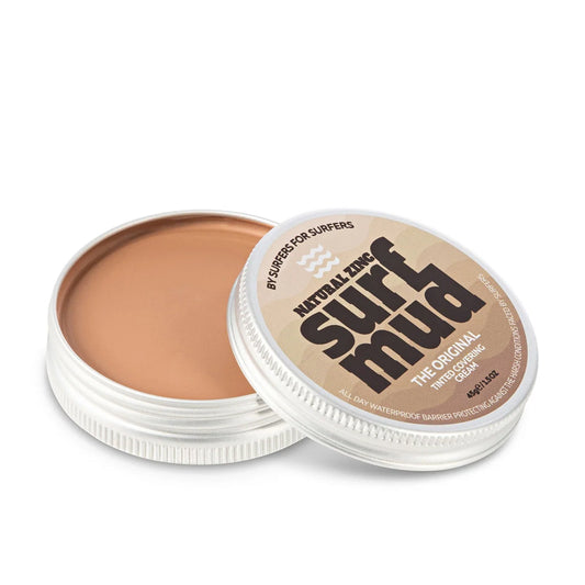 Surfmud Tinted Covering Cream 45g – Zinc Oxide, Water Resistant, Natural Finish