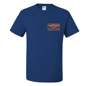 Viper Surfing Fins Short Sleeve T-Shirt - Orange Logo