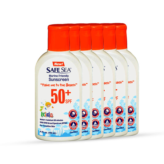 6 Pack Safe Sea KIDS Sensitive Jelly Fish/Sea Lice Protection 50SPF
