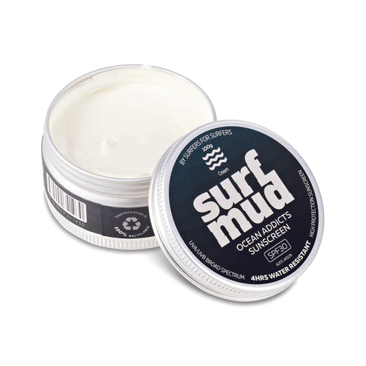 Australian Surfmud Sunscreen SPF 30 for Ocean Addicts, Water-Resistant, 100g