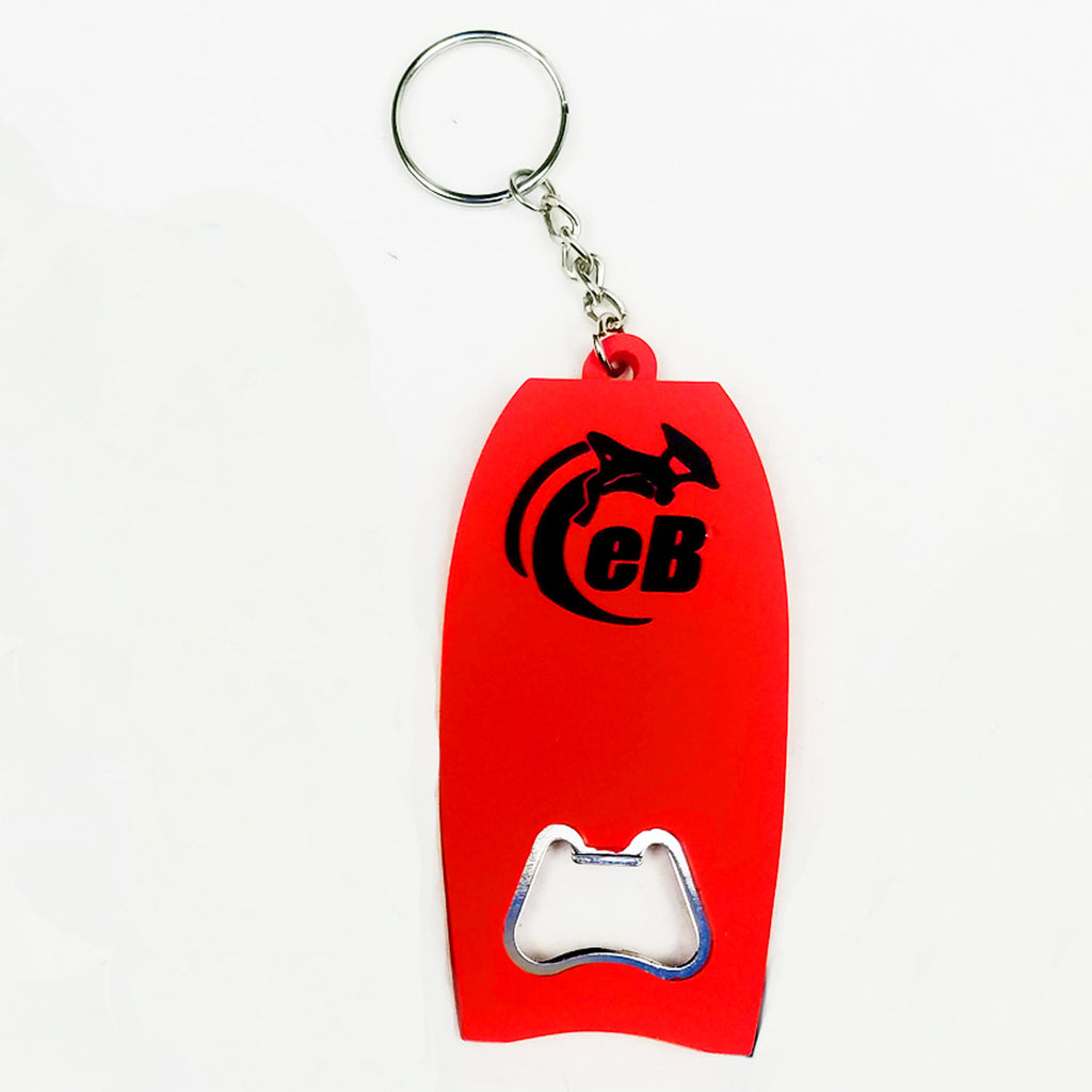 eBodyboarding Bodyboard Bottle Opener Key Chain - Red
