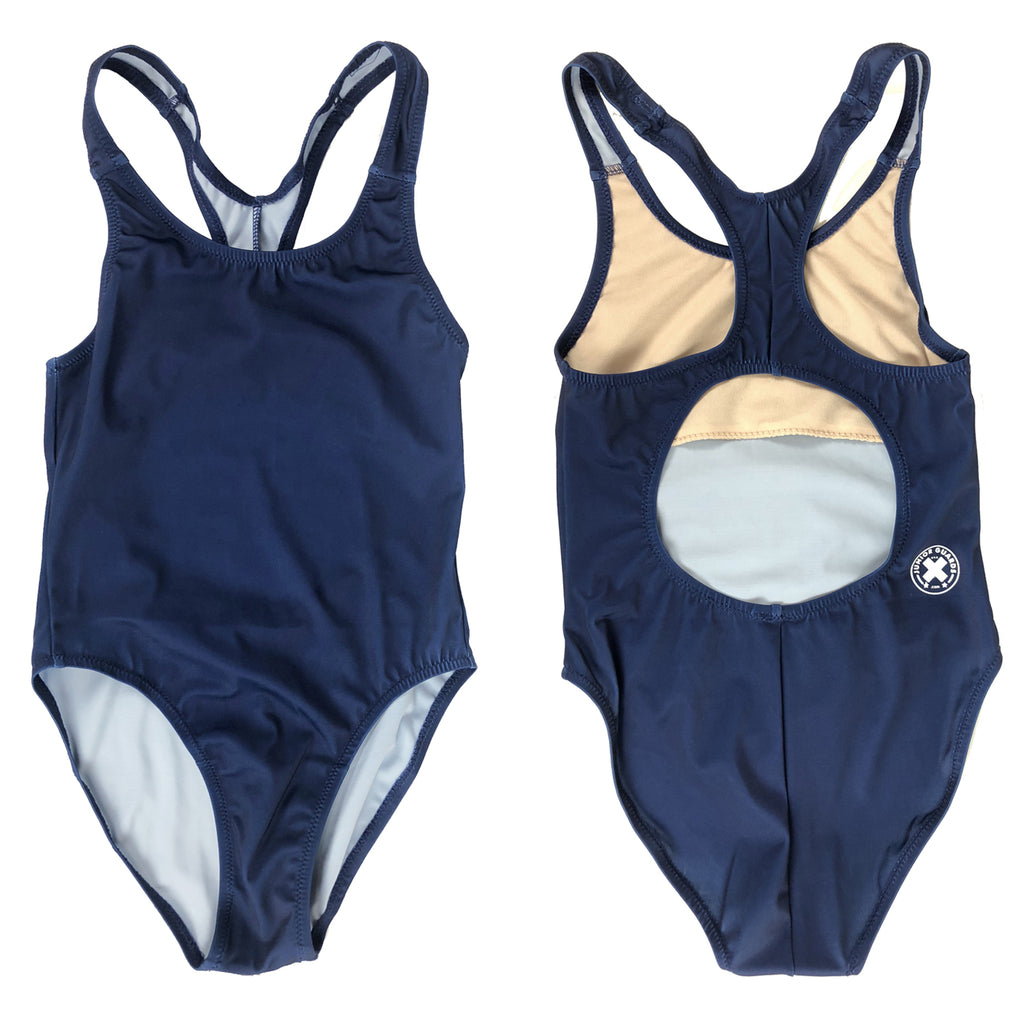 Junior Guard Girls One-Piece Swimsuit - Navy - 14