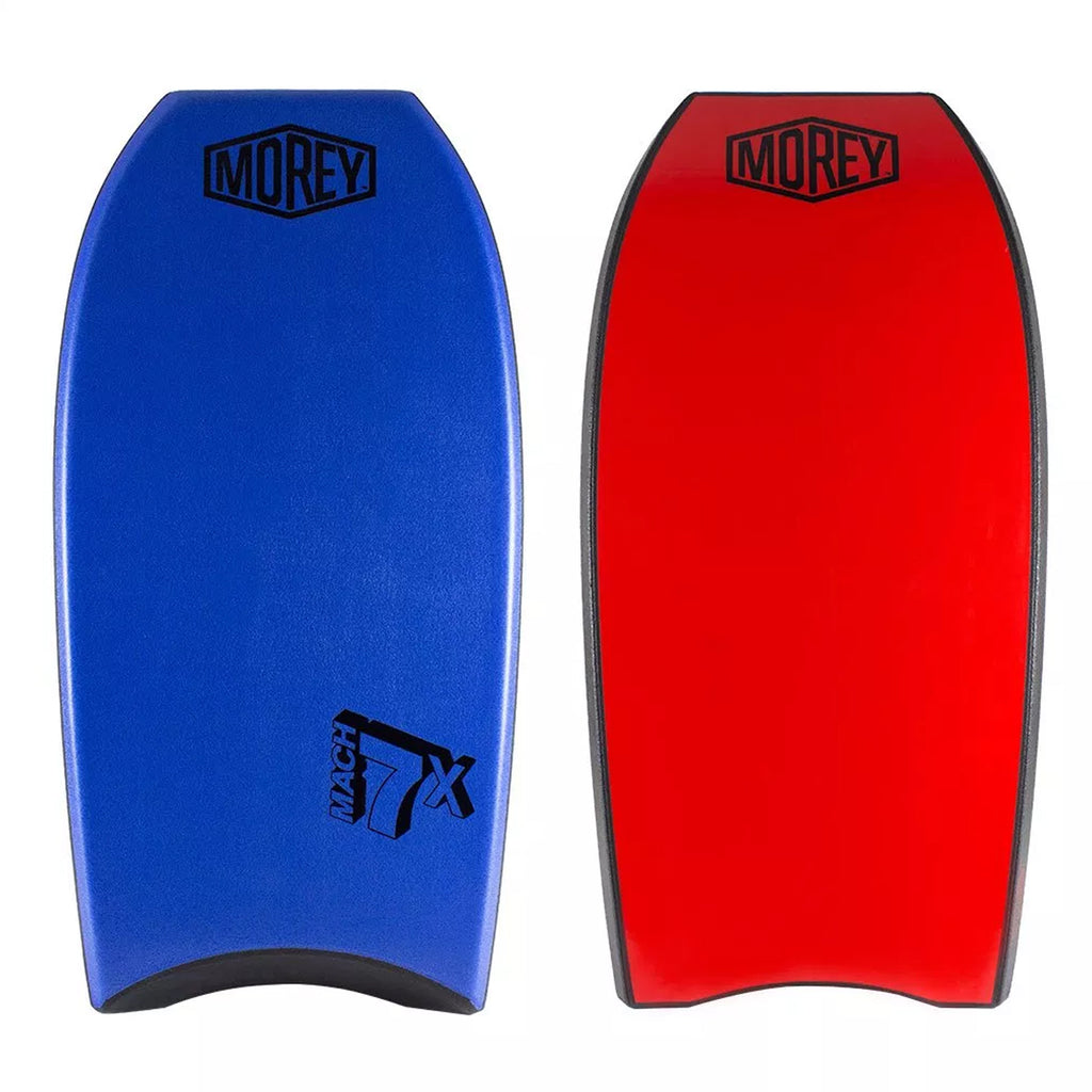 Morey Mach 7X 42.5 Bodyboard - Blue deck, Black rails, Red bottom