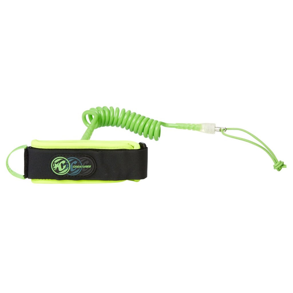 Creatures of Leisure Ryan Hardy 2017 Large Bicep Leash Lime Green coil, Black Cuff
