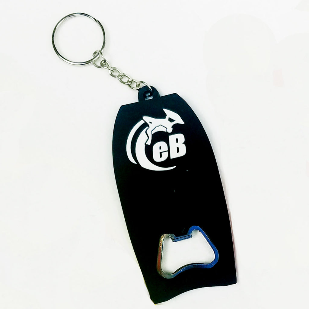 eBodyboarding Bodyboard Bottle Opener Key Chain - Black