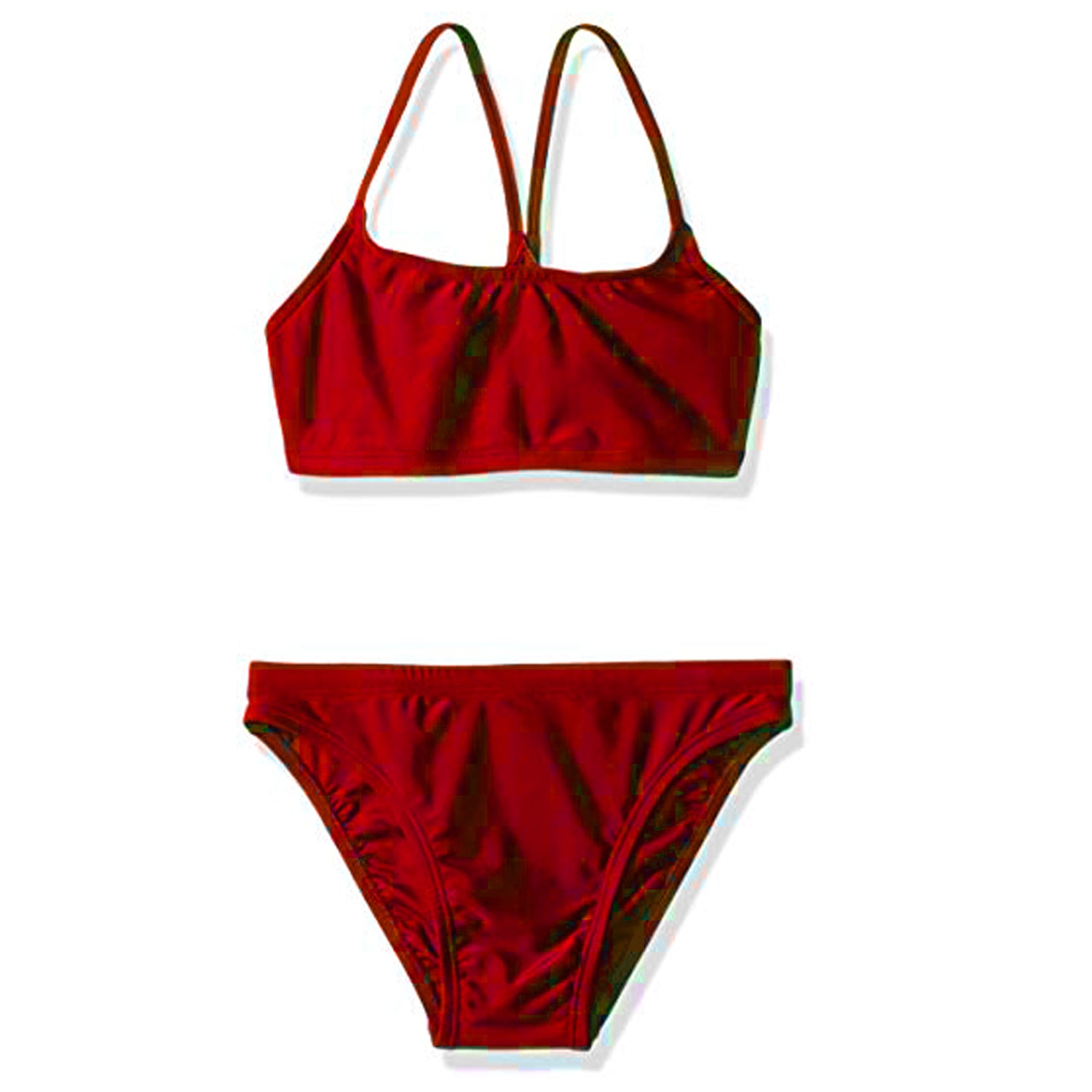 Girls & Women's Junior Guard Two Piece Swimsuit Multi Sizing Options -Red  (Sizes 20-36) –
