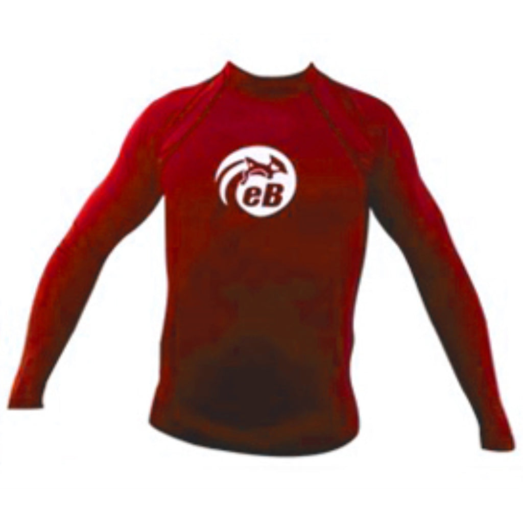 Ebodyboarding Eclipse Long Sleeve Rash Guard - Red - Size Size XS