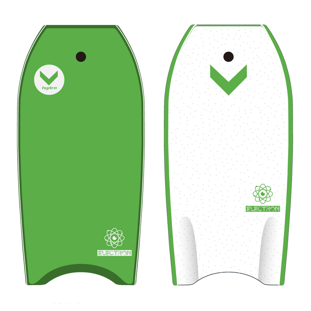 Hydro Electron 38 Bodyboard - Green Deck, Green Rails, White Bottom