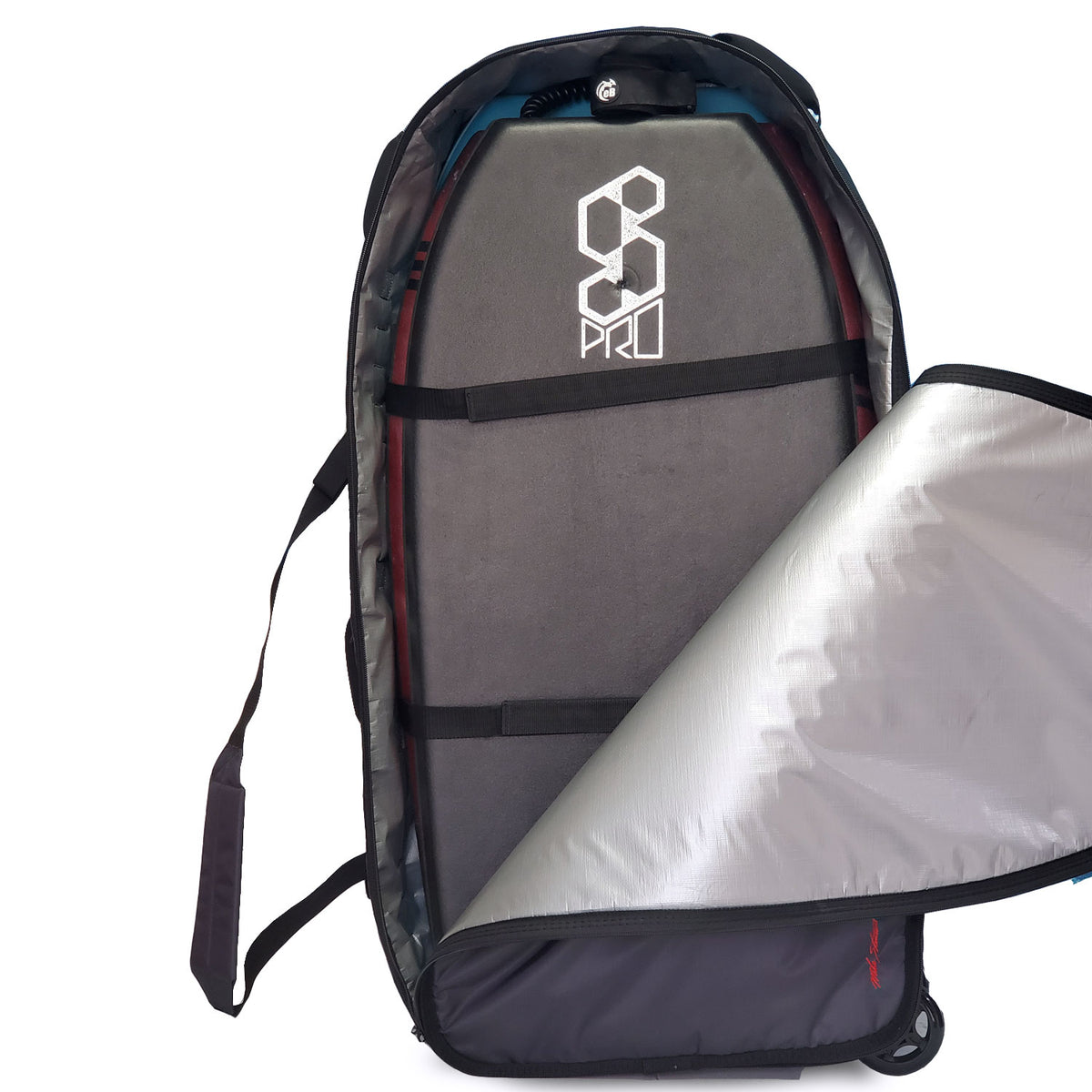 Mike Stewart Gyroll Wheelie Bodyboard Case - Charcoal