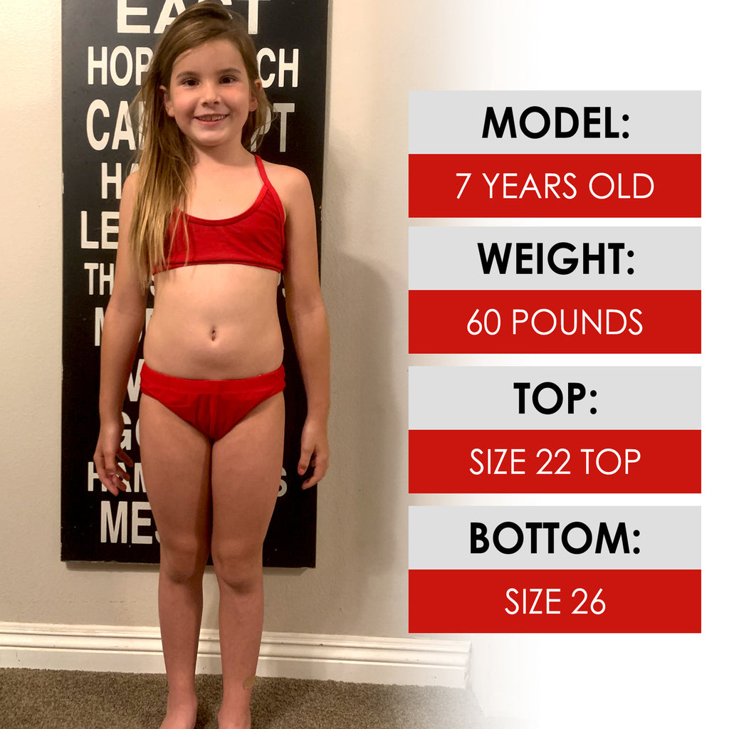 Girls Women s Junior Guard Two Piece Swimsuit Multi Sizing Options Red Sizes 20 36 eBodyboarding