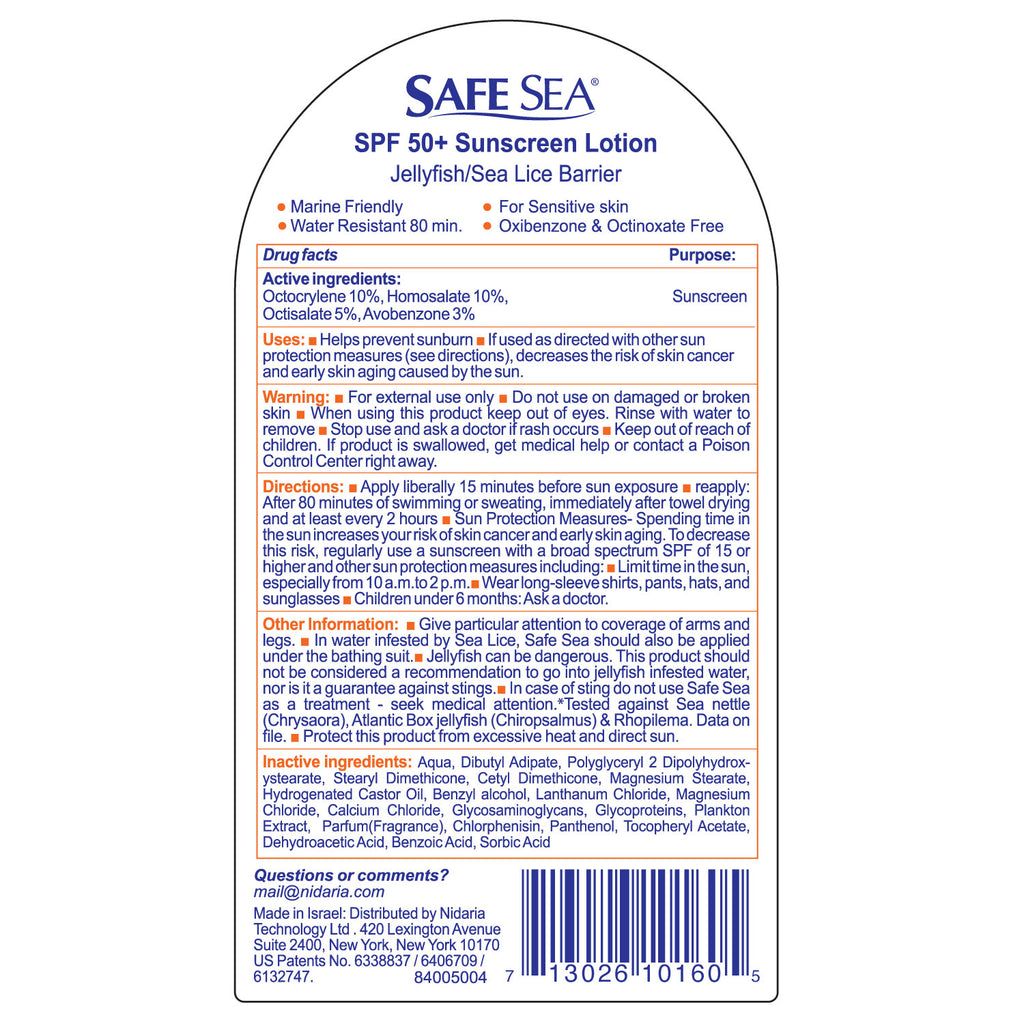 Safe Sea SPF50 Sensitive Skin Lotion