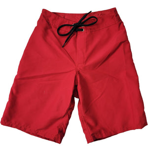 Boys Junior Guard Tide Surf Board Shorts-Red (Size 20-24)